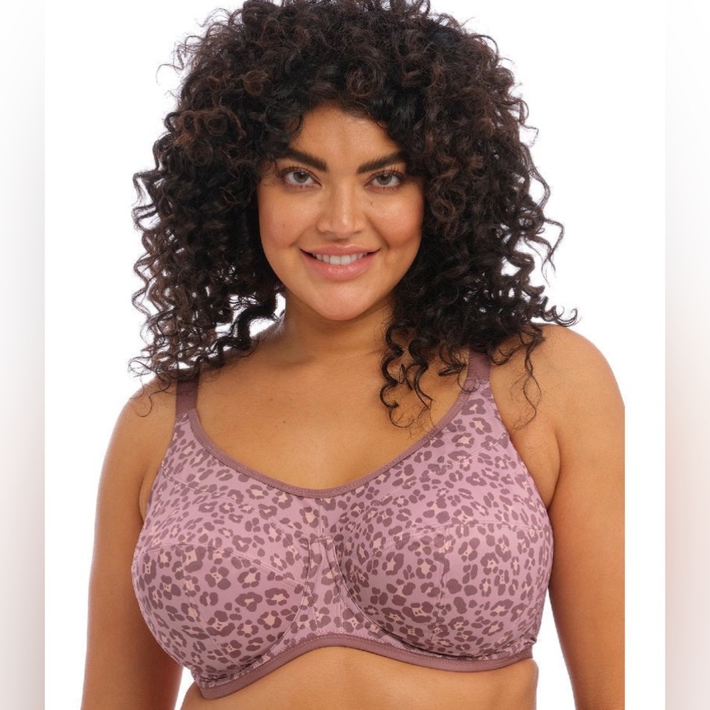 Elomi Energise Underwired Sports Bra - Dusky Leopard Size 36G